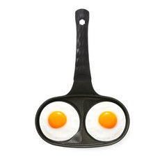 퀸센스 인덕션 겸용 2구 에그팬 계란프라이팬, 1개, 23cm