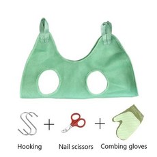 고양이 그루밍 네일 커팅 긁힘 방지 물기 고정 가방 목욕 트리밍, 1개, 7.녹색 세면도구 세트