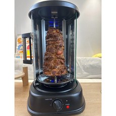 전기통닭구이 자동회전 캠핑 통구리 로스트 치킨, 은색 대형 그릴 세트