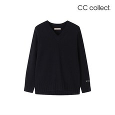 [CC콜렉트] 브이 넥 니트 풀오버 E204KSK141_BK