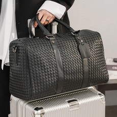  가방 패션 남자 s pu 가죽 대용량 여행 캐주얼 핸드 꼰 체육관 토트백 