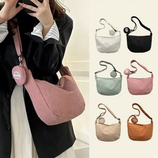 코듀로이크로스백 가을 가방 토트백 숄더백 여성 겨울 캐주얼 데일리백 귀여운 포근한 토트백 가을
