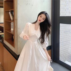 플로랄자수 셀프웨딩드레스 브라이덜샤워 하객원피스