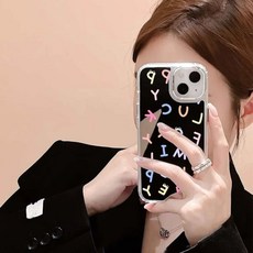 아이폰 15 프로 프로맥스 이니셜 미러 케이스 (WE59F09), 아이폰 15프로, 1개