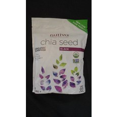 Nutiva Chia Seed Black Organic Superfood 12 Oz 5g Fiber 3g Protein 2.5g Omega-3 761398, 1개