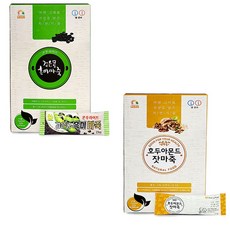 ACE 구매팡팡!! 1+1 검은콩 흑미마죽30포+호두아몬드잣 마죽30포- 식사대용 브런치 아침 간편 스틱 분말죽 스프, 2박스