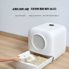 곰밍 캣링크 스탠다드 모래교체용 자동 화장실용품, 1개, 고급 외부 송풍기(슬라이딩 도어)