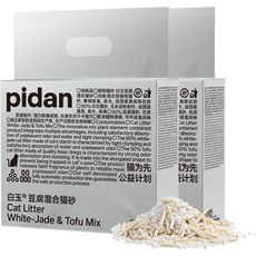 pidan 고양이 벤토나이트 두부 쓰레기가 포함된 피단 콘스타치 쓰레기 뭉침 먼지 없음 초흡수성 빠른 건조 논스틱 5.3파운드 봉지1봉지 Q1698706