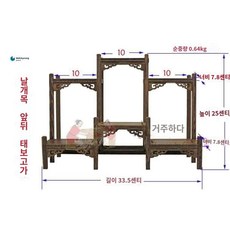 빈티지 옛날 도자기장 찬장 소품 다기장 도자기, 프론트 및 리어(뒷바닥 슬래브 없음) - 도자기장