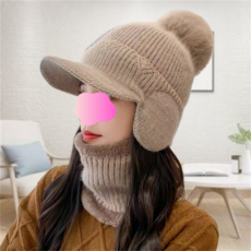 여성 캡 모자 넥 워머 세트S