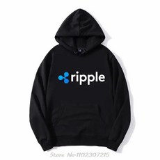 비트코인 후드 티 긴팔 상의 맨투맨 암호화폐 투자 리플 XRP 로고 남성용 후드티 부드러운 코튼 암호 화폐 풀오버 스트리트웨어 의류