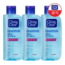 클린앤클리어 에센셜 오일컨트롤 토너, 100ml, 3개