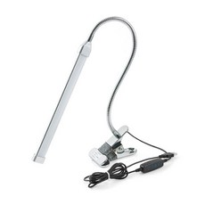 [BU145] Coms USB 램프(LED바) 클립고정/Silver 18cm 밝기/색상 조절, 1