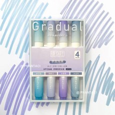 하이라이터 펜 색상 마커 비스듬한 머리 그래피티 DIY 스크랩북 페인팅 드로잉 아트 서플라이 4PCs/세트