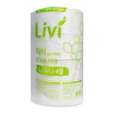 헬로 리비 에브리데이 천연펄프 점보롤 2겹, 1개, 4롤, 140m