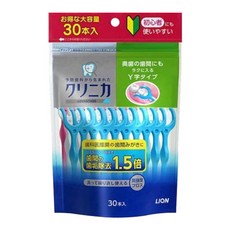 [그린에버메디신] [그린에버] 일본 LION 클리닉카 어금니용 Y치실 30개입, 상세 설명 참조
