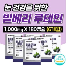 영양Pick 루테인 지아잔틴 빌베리 마리골드 영양제 눈침침 눈 피로 개선 비타민A 눈건강 식약처인증 황반색소 밀도 유지 실핏줄 베타카로틴 노안 시력 마리골드꽃 메리골드, 6개, 30정, 30정