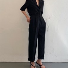 시야티비 여름캐주얼바지린넨크롭정장세트