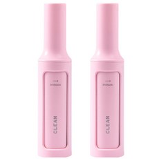 롤러블 휴대용 뉴 회전 스틱 보풀 먼지 제거기 클리너 코트, 핑크, 2개