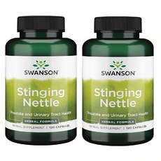 Swanson Superior Herbs 쐐기풀 120캡슐 x2병 Stinging Nettle, 2개