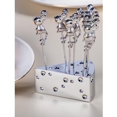 포크꽂이 치즈모양 과일포크 세트 디저트포크 포크, 8마리의 쥐에 서명하다, 1개