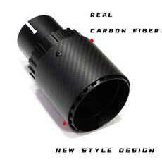 폭스바겐 용 자동차 배기 팁 카본 머플러 범용 파이프 시스템 60mm 63mm 노즐 1 개, ID63MM OD89MM