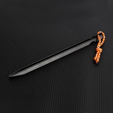 BIGHAPPY 알루미늄 Y형 메탈 텐트핀 1P, 블랙 18cm, 1개