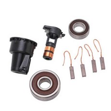 휴비나인 자동차배터리테스터 교류 발전기 수리 키트 슬립 브러시 베어링 세트 230090 Bosch 0124515010 0124525139 용 교체, [01] Black, 1개