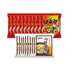 [킹스랜드] 농심사리곰탕면 10개 + 농심너구리얼큰한맛 10개, 1개