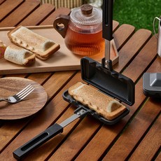 프라이어 샌드위치 토스트 캠핑 쿠커 메이커 1구, 쿠커 커버-브라운, 1개