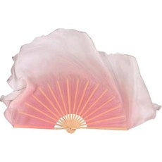 무용 부채 1+1 발표회 율동 춤 너슬 그라데이션 한복 전통 펜베일 댄스, 인공실크그라데이션백색부채뼈31플로팅10cm