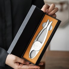 스포츠테이프가위 304 스테인리스 스틸 블랙 푸얼 봅슬레이 도구 차떡 열다 다구 바늘 궁푸차 부품, 티클리퍼 열다 다구