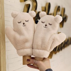 피닉무역 겨울 보온 인스베어 바람막이 목걸이 기모 방한 장갑