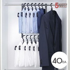 이잼 5초 접이식 옷걸이 40P, 40개, 시크한 블랙