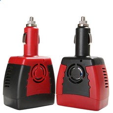 차량용 전원 인버터 다기능 USB 충전기 휴대용 자동 전압 변환기 어댑터 75W 150W 12V AC 220V 110V, 12vdc 에서 220V, 1개