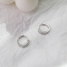 실버사각링귀걸이