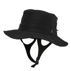 남성 여성 서핑햇 버킷 벙거지 수영 모자, 블랙