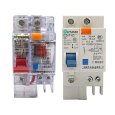 누전차단기 투명 잔여 전류 누설 회로 차단기 ELCB Rcbo 스위치 cb dz47le nbt1le 10A 16A 20A 25A 32A 50A 63A 스위치, 2) 1p Transparent - 10A, 1개