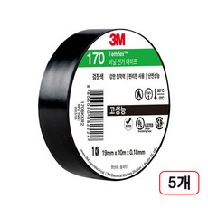 3M 전기절연테이프 170 19mmx10m 5개입, 5개