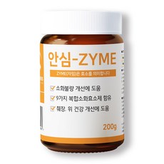 펫파트너스 강아지 고양이 구토 설사 췌장염 위 건강개선 소화효소제 안심-ZYME(안심자임) 200g, 1개