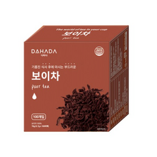 다하다 허브앤티 보이차, 0.7g, 100개입, 3개