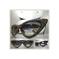 [관부가세포함] Classy 레트로 Cat Eye Style Sun GLASSES 블랙 Frame Spark