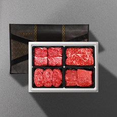 [기품맛담] 1등급 횡성한우 암소명품구이혼합 1.6kg 선물세트1호(꽃4채4불4국4), 1개
