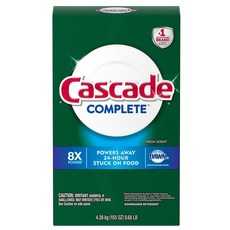 캐스케이드 Cascade Complete Dishwasher Detergent 컴플리트 8X 식기세척기용 파우더 세제 155oz(4.39kg)