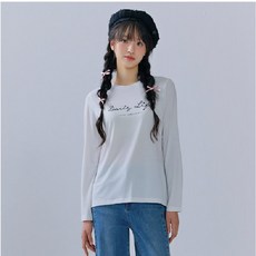 체이스컬트[경산 NC] 23년 F/W 간절기 여성 레터링 기본 베이직 티셔츠