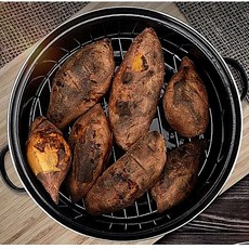 마크앤재이 다용도 고구마 군밤 옥수수 직화 냄비, 1개, 24cm