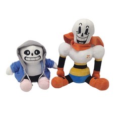 언더테일 샌즈 인형 Undertale sans 게임 캐릭터 인형 봉제, 앉은 자세의 해골 한 쌍. + 현물입니다cm