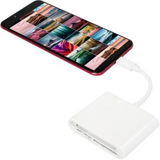 USB CSD 카드 리더CF 리더 3슬롯 메모리 어댑터 TypeC 플래시 SanDisk Compact Flash 및 Lexar Professional 지원, White (USBC CF Slot)