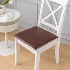 PU가죽 식탁의자 사각 쿠션 방석 방수 미끄럼방지