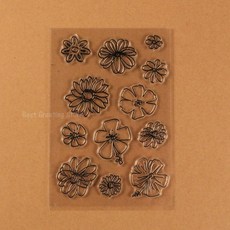 Eno 인사말 클리어 우표 scrapbooking bullet 저널 스탬프에 대한 꽃 우표, 단일